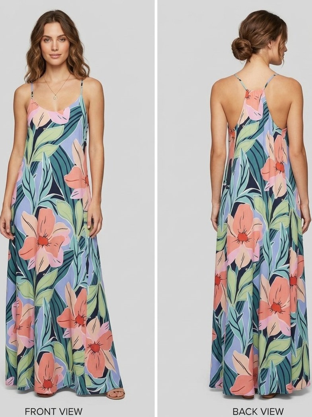 Nicole Miller New York Slip Maxi Dress pockets